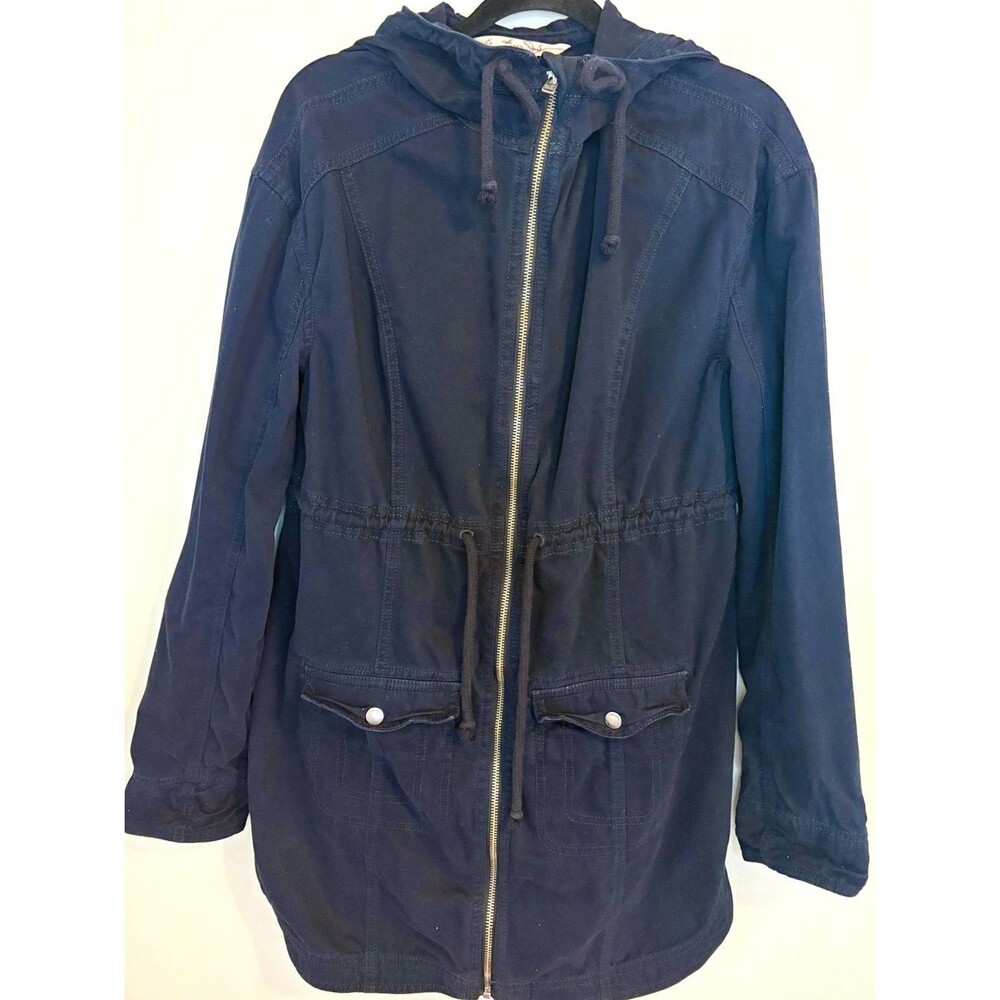 Hollister Navy Hooded Utility Anorak Jacket Women’s Small